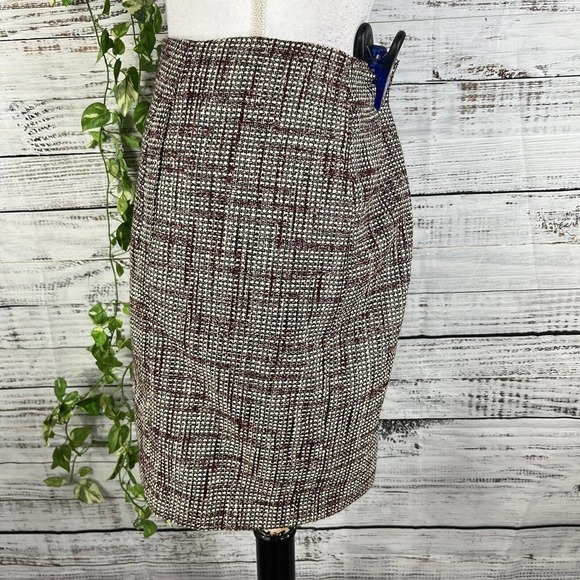 Banana Republic Skirt 0 Red Black Plaid Above Knee A Line Pockets Career Preppy - Picture 7 of 9